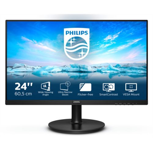 PHILIPS VA monitor 23.8" 241V8LA, 1920x1080, 16:9, 250cd/m2, 4ms, VGA/HDMI, hangszóró