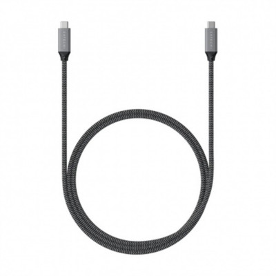 Satechi USB-C -USB-C kábel, 4.0  Braided 40 Gbps 80cm - Grey