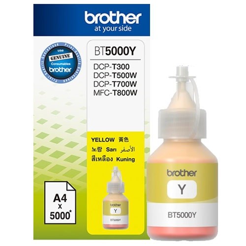 Brother BT5000Y sárga eredeti  tinta DCP-T300/T500W/T700W/MFC-T800W nyomtatókhoz