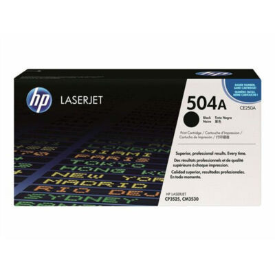 HP CE250A (504A) fekete eredeti toner (≈5000 oldal)