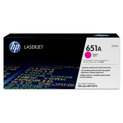 HP CE343A Toner Magenta 16.000 oldal kapacitás No.651A Sérült Dobozos