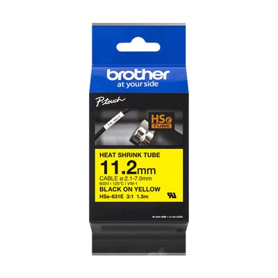 Brother HSe-631E 11,2 mm széles 1,5 méter hosszú szalagkazetta