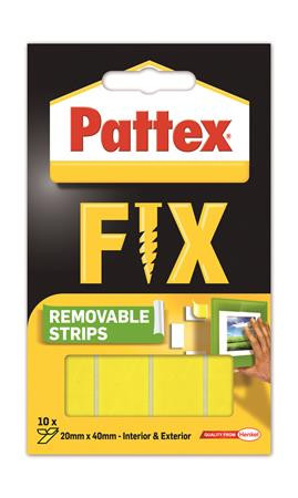 Ragasztócsík, kétoldalú, visszaszedhető, 20 x 40 mm, HENKEL "Pattex Fix"