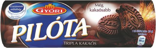 Keksz, 180 g, GYŐRI "Pilóta Tripla", kakaós