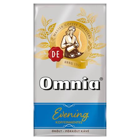 Kávé, pörkölt, őrölt, vákuumos csomagolásban, 250 g,  DOUWE EGBERTS "Omnia Evening", Koffeinmentes