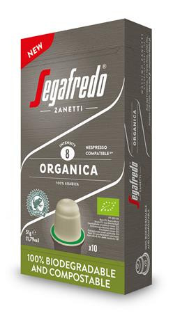 Kávékapszula, 10 db, SEGAFREDO Organica  - Nespresso® kompatibilis biológiailag lebomló kapszula