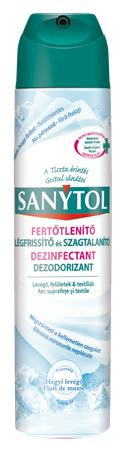 Légfrissítő, fertőtlenítő, 300 ml, SANYTOL, hegyi levegő