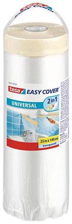 Takarófólia festőszalaggal, 1,4 x 25 m, TESA  "Easy Cover Universal"