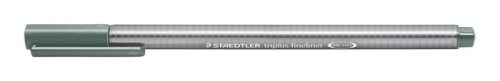 Tűfilc, 0,3 mm, STAEDTLER "Triplus 334",  meleg szürke