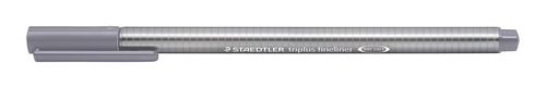 Tűfilc, 0,3 mm, STAEDTLER "Triplus 334",  galamb szürke