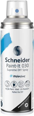 Akrilfesték spray, 200 ml, SCHNEIDER "Paint-It 030", ezüst