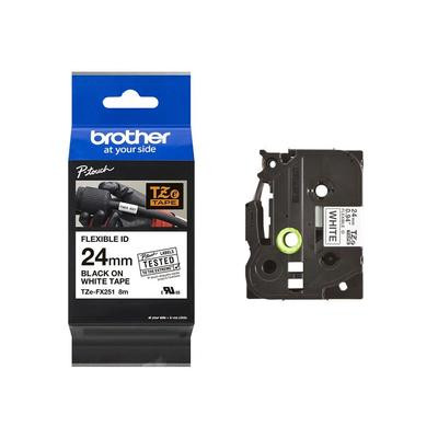 Brother P-touch TZe-FX251 szalagkazetta, 24mm széles, 8 méter hosszú