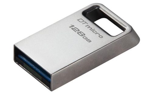 Pendrive, 128GB, USB 3.2, 200MB, fém, KINGSTON "DT Micro Gen2"