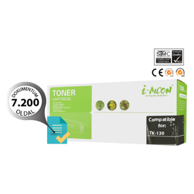 Kyocera -hoz,   TK-130 fekete UTÁNGYÁRTOTT toner (~7200 oldal)